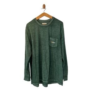 Magellan Outdoors Boyfriend Fit Women's XXL Green Long Sleeve Shirt Crew Pocket